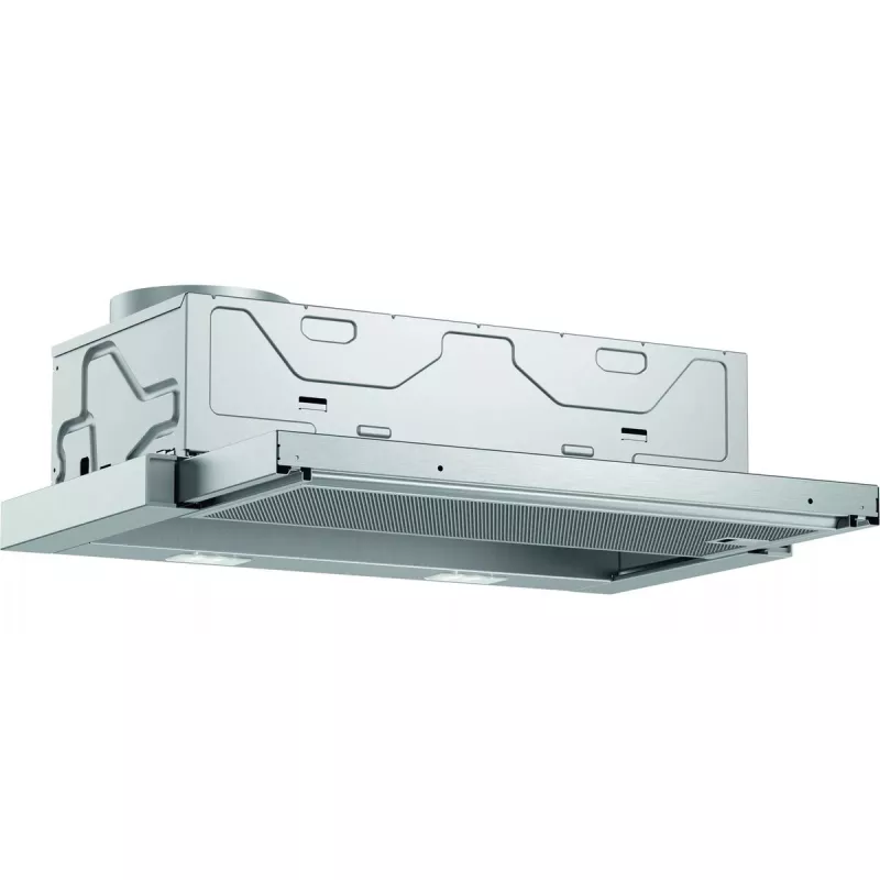 Čiastočne vstavaný digestor Bosch DFL063W56 — výsuvný, 598×290×203 mm, 328 m³/h, hliníkový filter, recirkulačný