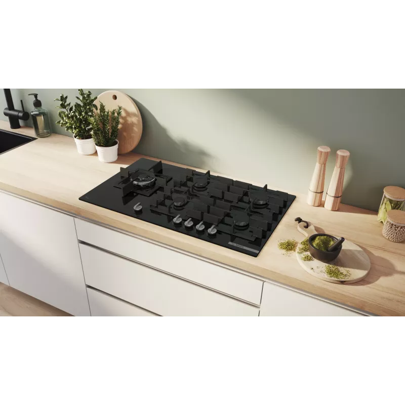 Bosch Serie 6 PPM9A6I40 varná doska čierna zabudovateľná 90 cm plynová 5 zón