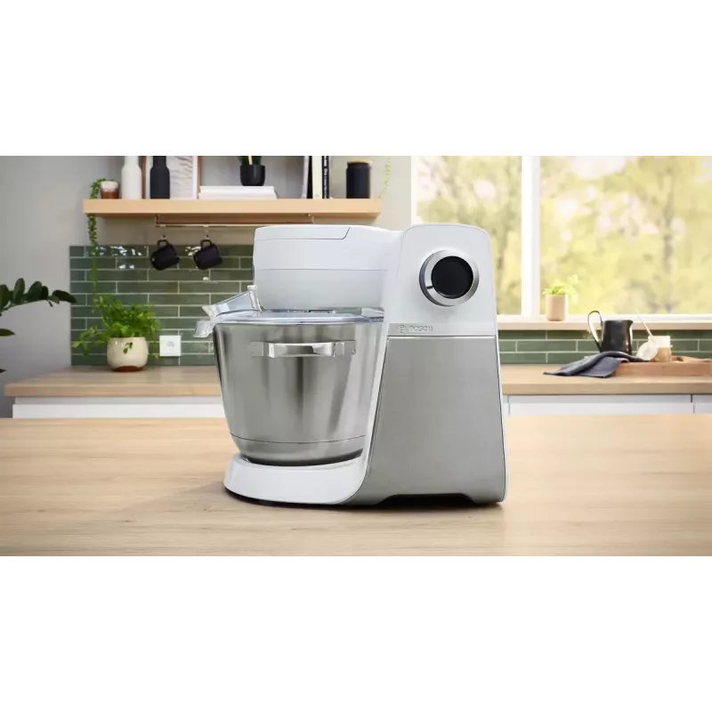Bosch Serie 6 MUMS6EW22 kuchynský robot, 1600 W, cukrárska sada, nadstavec mixéra, biela/nehrdzavejúca oceľ