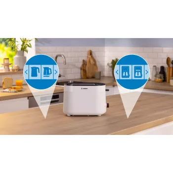 Bosch TAT2M121 hriankovač 6 2 plátky 950 W biela