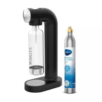 Sodastreamer BRITA sodaONE čierna strieborná — sýtič, výkon 60 L, bez BPA, 450×129×240 mm