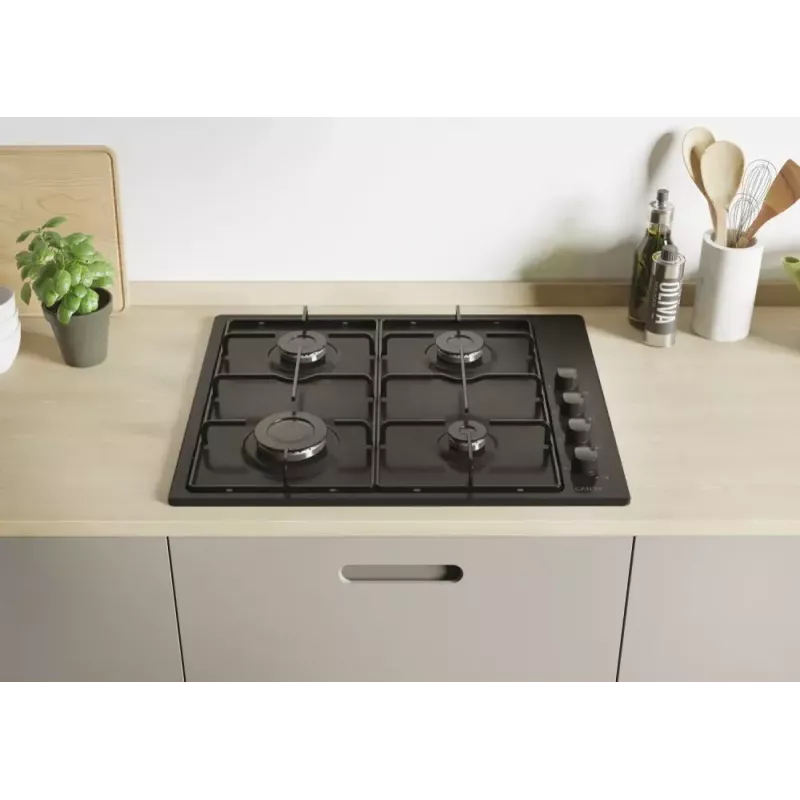 Candy Idea CHW6LBB čierna vstavaná plynová varná doska 60 cm 4 zóny