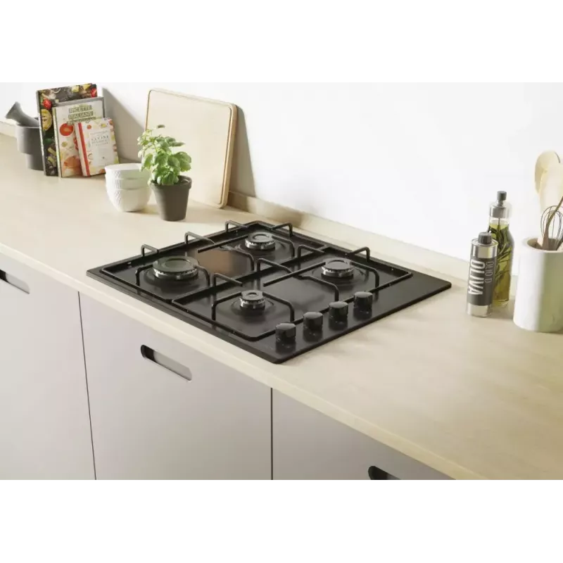Candy Idea CHW6LBB čierna vstavaná plynová varná doska 60 cm 4 zóny