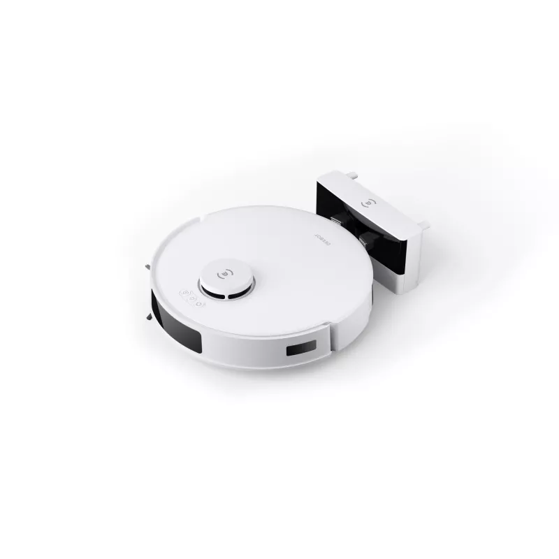 Ecovacs Deebot N20 Plus robotický vysávač a mop so stanicou PureCyclone, bez vrecka, 0,4 l, 5200 mAh, 300 min, výška 96 mm, biely
