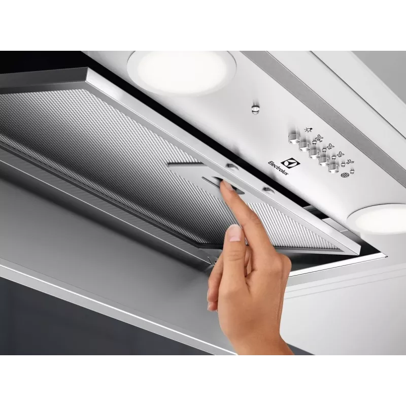 Electrolux LFG516X vstavaný odsávač pár, 54 cm, 600 m³/h (intenzívny režim), 3 rýchlosti, LED, diaľkové ovládanie, nehrdzavejúca oceľ