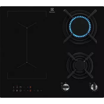 Electrolux KDI641723K varná doska čierna vstavaná 60 cm kombinovaná 4 zóny, otočný ovládač, dotykové ovládanie