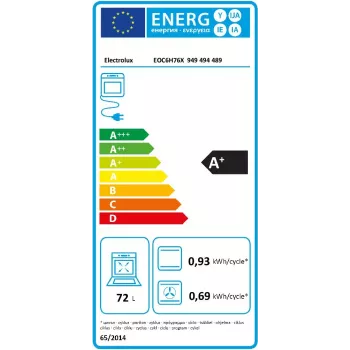 Vstavaná elektrická rúra Electrolux EOC6H76X — 72 l, teplovzdušná, gril, para, digitálny časovač