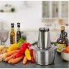 Elektrický drvič HEINRICH'S HMZ 8849 — 2 l, 500 W, drvenie ľadu, krájač zeleniny a ovocia, sivá