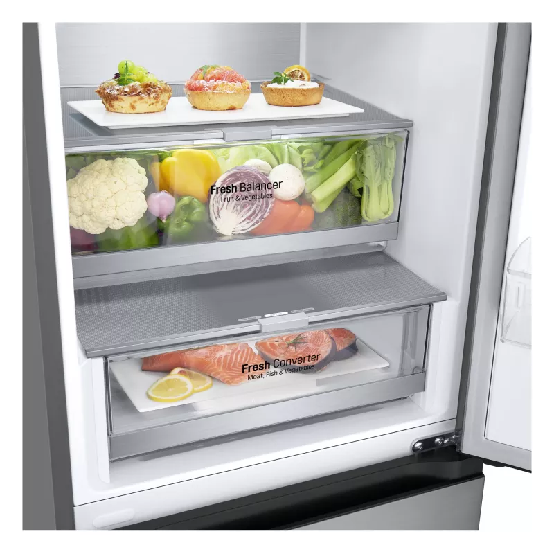 LG GBV7280DPY.APYQEUR chladnička s mrazničkou voľne stojaca 387 l strieborná