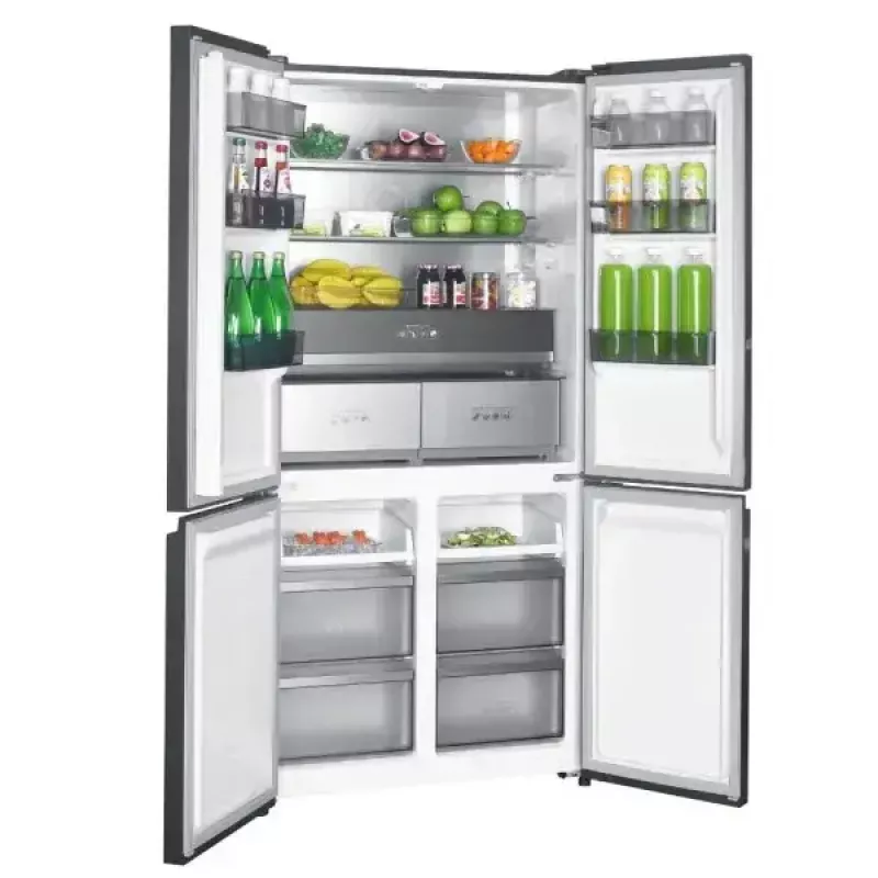 Voľne stojaca chladnička MPM MPM-503-SSI-11 s objemom 505 l, dvere mrazničky obojstranné, energetická trieda E