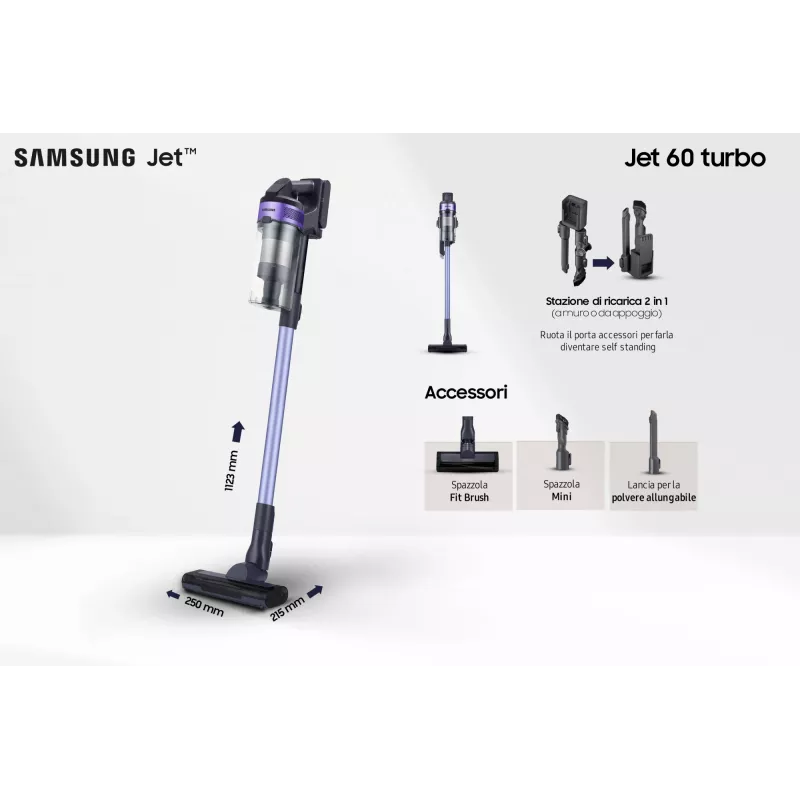 Samsung VS15A6031R4 tyčový vysávač batéria suchý bez vrecka 0,8 L čierna