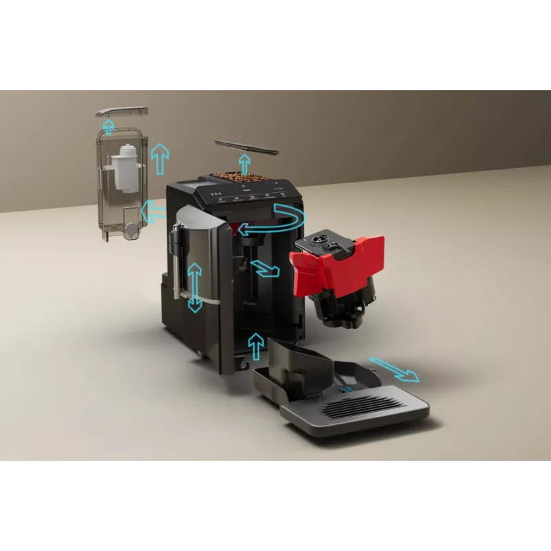 Siemens EQ.300 TF301E19 automatický kávovar na espresso, klavírna čierna