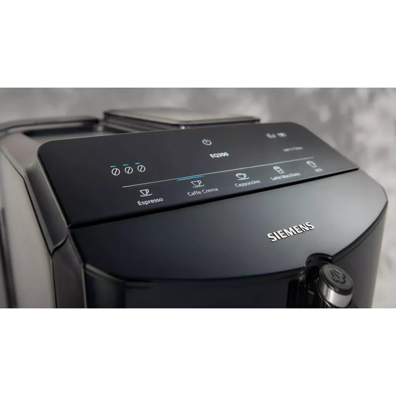 Siemens EQ.300 TF301E19 automatický kávovar na espresso, klavírna čierna