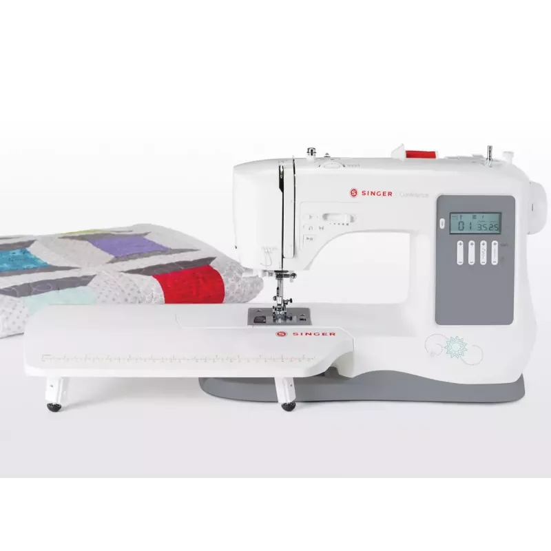 SINGER šijací stroj 7640 – elektrický model pre domácnosť, biela, viacero programov stehov