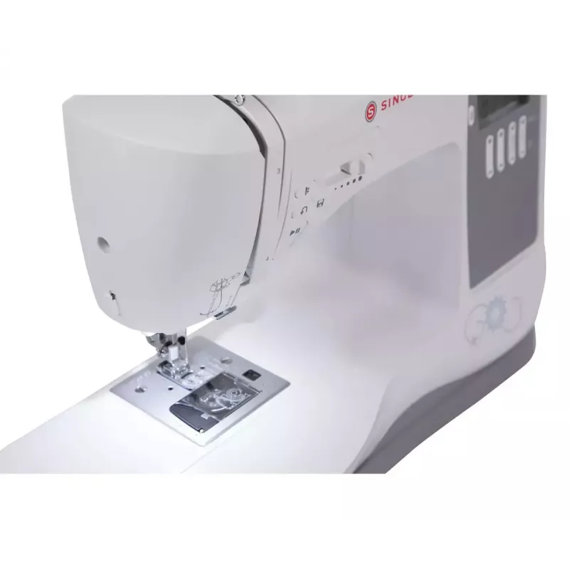 SINGER šijací stroj 7640 – elektrický model pre domácnosť, biela, viacero programov stehov