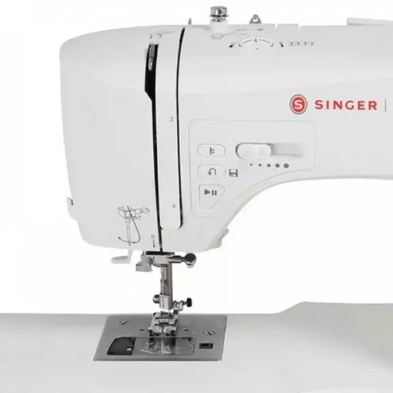SINGER šijací stroj 7640 – elektrický model pre domácnosť, biela, viacero programov stehov