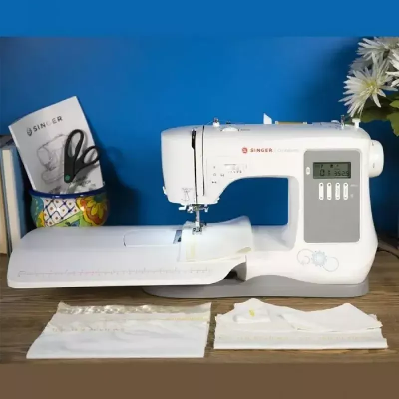 SINGER šijací stroj 7640 – elektrický model pre domácnosť, biela, viacero programov stehov