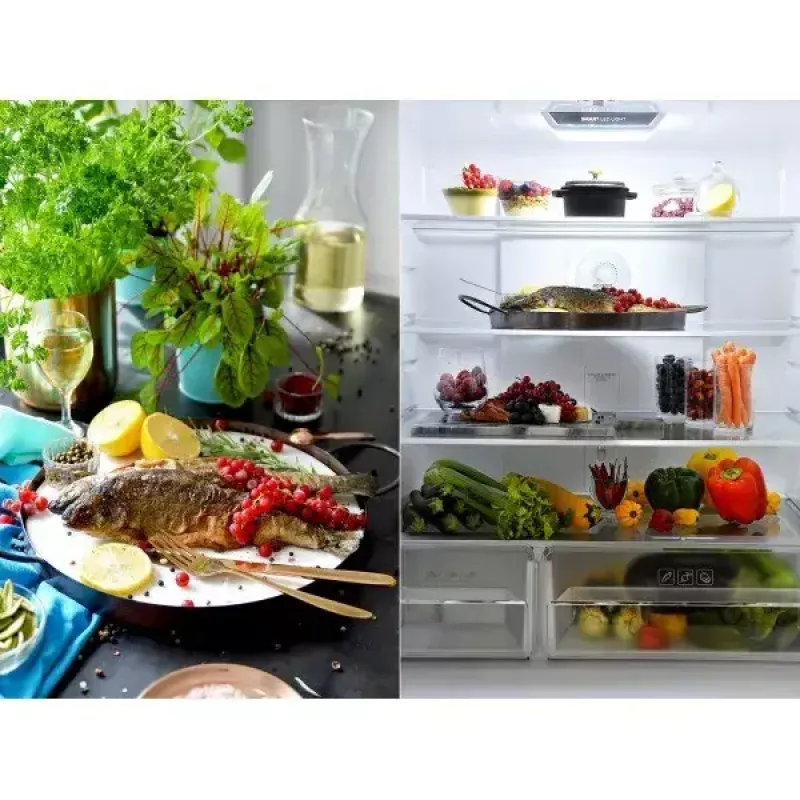 Chladnička s mrazničkou sam cook Multi Door 472 l, čierna, energetická trieda E
