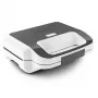 Sendvičovač Tefal SW7011 — 850 W, nerez a biela, kompaktný 238×276×98 mm