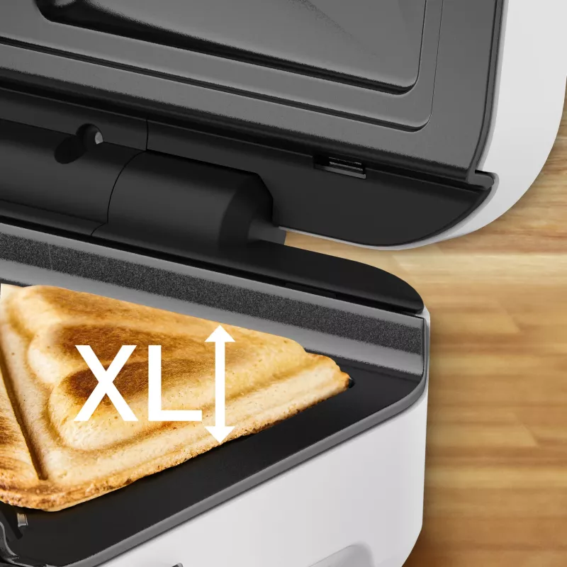 Tefal Snack XL SW701110 sendvičovač, 850 W, biely/nehrdzavejúca oceľ