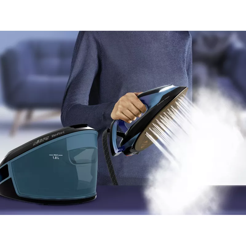Tefal Express Vision SV8151 2800 W 1,8 l Durilium AirGlide Autoclean žehliaca plocha modrá, čierna