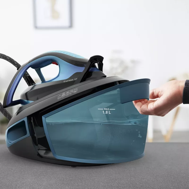 Tefal Express Vision SV8151 2800 W 1,8 l Durilium AirGlide Autoclean žehliaca plocha modrá, čierna