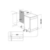 Voľne stojaca umývačka riadu WHIRLPOOL W7F HS41 X — 15 jedálenských súprav, 41 dB, Fullsize 60 cm