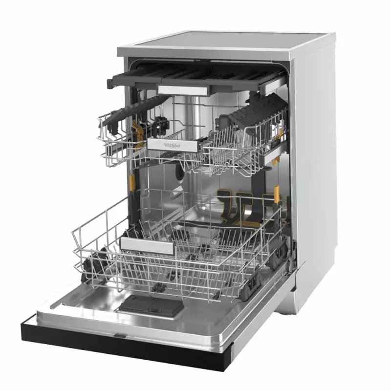 Voľne stojaca umývačka riadu WHIRLPOOL W7F HS41 X — 15 jedálenských súprav, 41 dB, Fullsize 60 cm