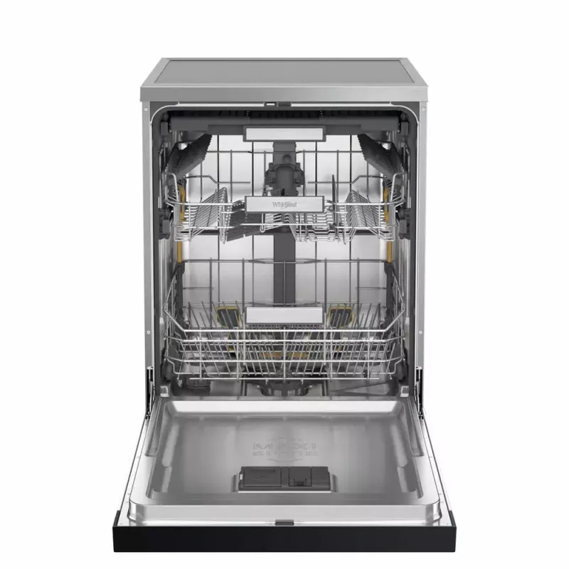Voľne stojaca umývačka riadu WHIRLPOOL W7F HS41 X — 15 jedálenských súprav, 41 dB, Fullsize 60 cm