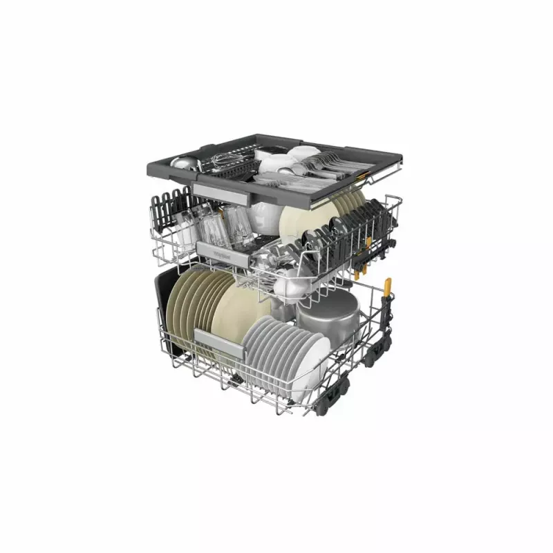 Voľne stojaca umývačka riadu WHIRLPOOL W7F HS41 X — 15 jedálenských súprav, 41 dB, Fullsize 60 cm