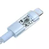 USB kábel Baseus Gem P10373003311-01 — 2 m, 2,4 A, Lightning na USB-A, nylonový plášť, modrý