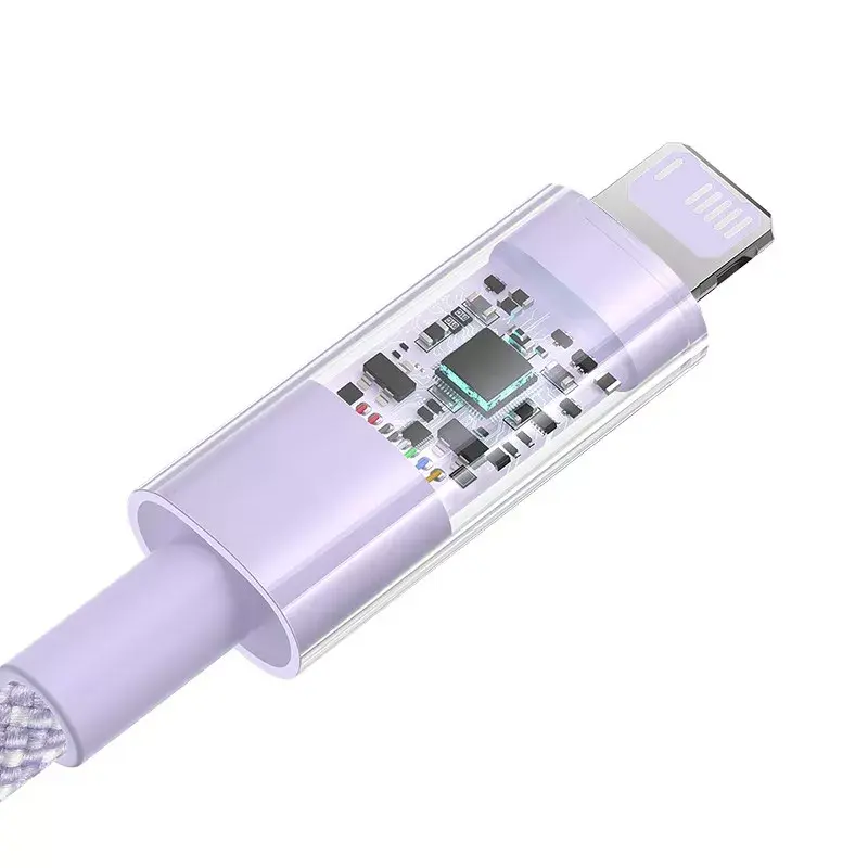 USB nabíjací kábel Baseus Gem P10373003511-01 — 2 m, 2,4 A, USB-A na Lightning, fialový