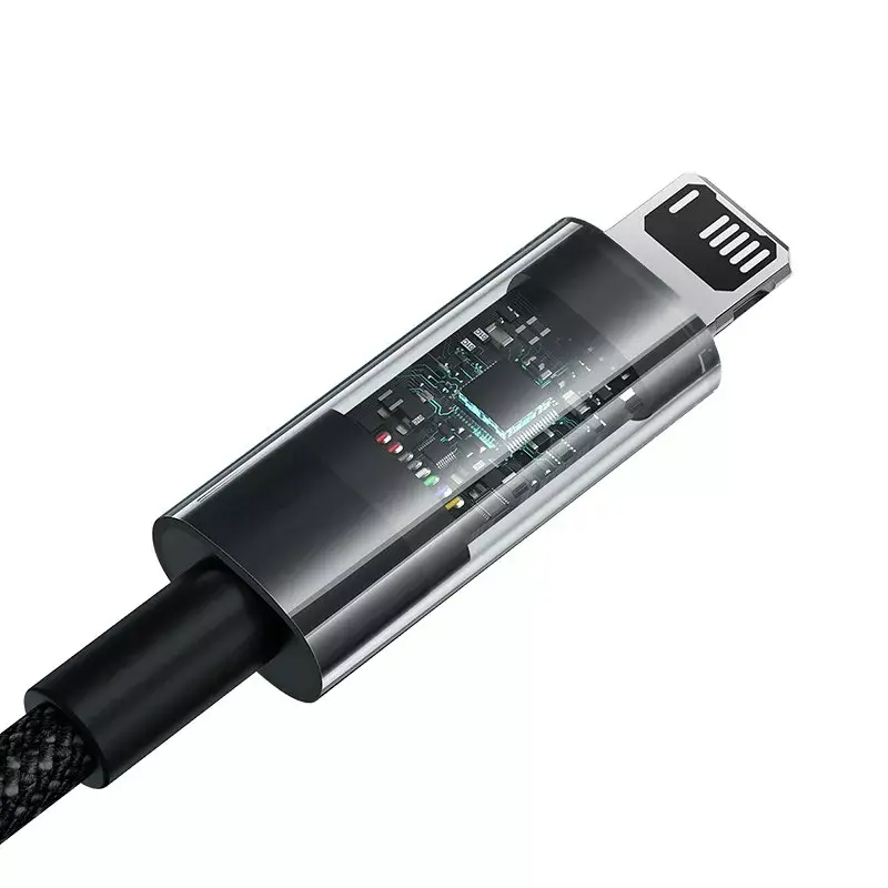 USB nabíjací kábel Baseus Gem P10373003111-00, 1 m, 2,4 A, nylonový plášť, Lightning, USB-A, čierny