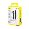 USB nabíjací kábel Baseus Gem P10373003111-00, 1 m, 2,4 A, nylonový plášť, Lightning, USB-A, čierny
