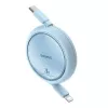USB-C na Lightning kábel Baseus Free2Pull 20 W, 1 m, modrý, 480 Mbit/s, USB PD