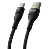 USB-A na USB-C kábel Baseus Flash 2 1m 100W čierny, USB PD, 480 Mbit/s, nylon