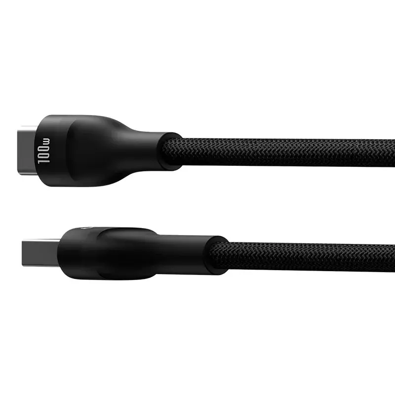 USB-A na USB-C kábel Baseus Flash 2 1m 100W čierny, USB PD, 480 Mbit/s, nylon