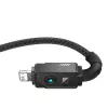 Kábel USB-A na Lightning Baseus P10355802111-00 — 1 m, 5V/2.4A, USB PD, aramidové vlákno, čierny