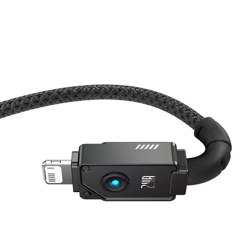 Kábel USB-A na Lightning Baseus P10355802111-00 — 1 m, 5V/2.4A, USB PD, aramidové vlákno, čierny