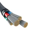 USB-A na Lightning kábel Baseus 1 m 5 V 2,4 A biely, USB PD, 480 Mbit/s