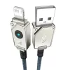 USB-A na Lightning kábel Baseus 1 m 5 V 2,4 A biely, USB PD, 480 Mbit/s