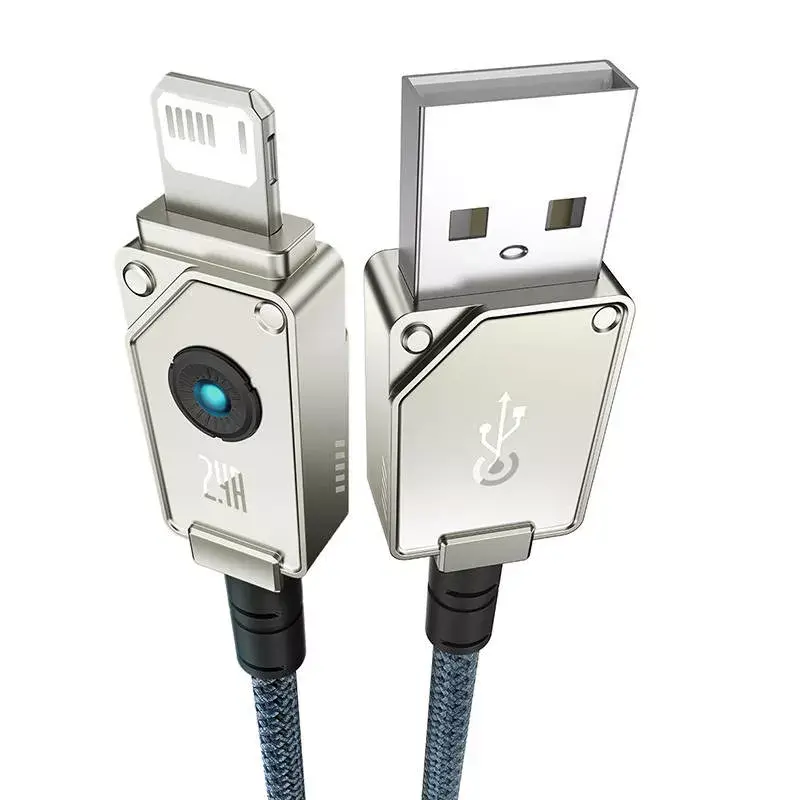 USB-A na Lightning kábel Baseus 1 m 5 V 2,4 A biely, USB PD, 480 Mbit/s