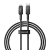 Kábel USB-C na Lightning Baseus Unbreakable 1m 20W – aramidové vlákno, 480 Mbit/s, čierny