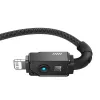 Kábel USB-C na Lightning Baseus Unbreakable 1m 20W – aramidové vlákno, 480 Mbit/s, čierny