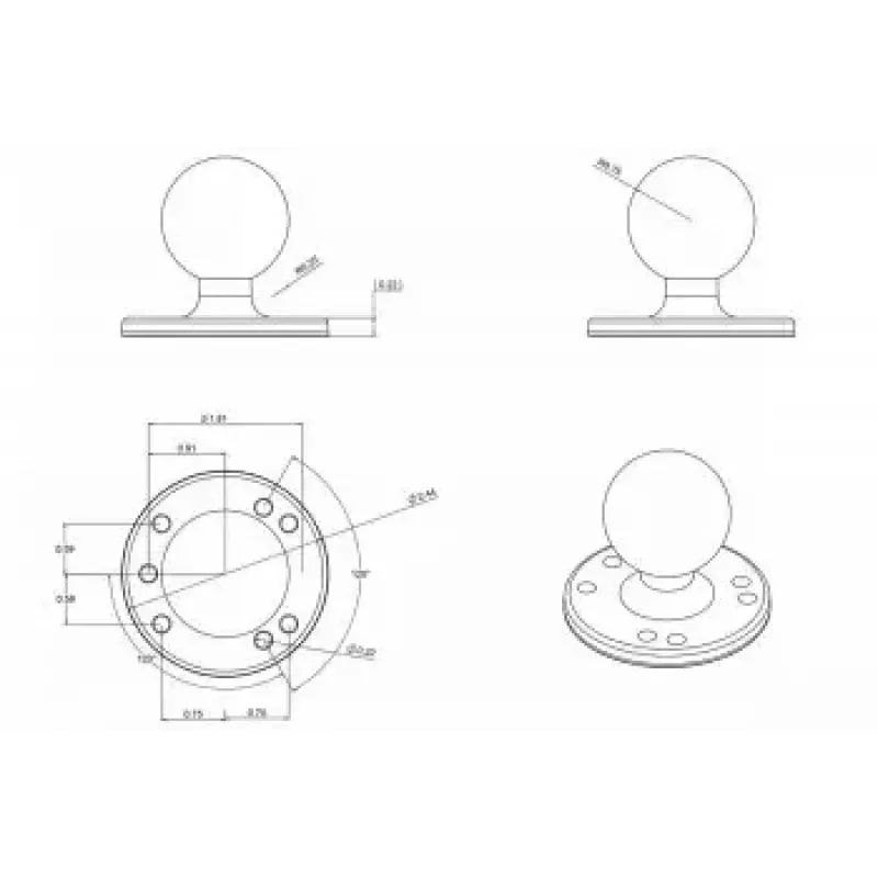 Kruhová doska s guľou RAM Mounts RAM-202U