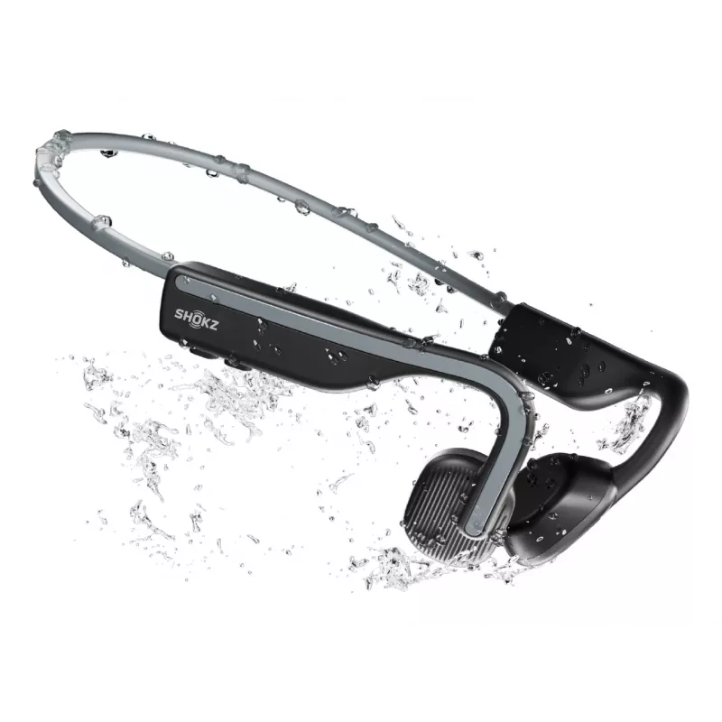 SHOKZ OpenMove slúchadlá bezdrôtové náhrdelné športové Bluetooth sivé
