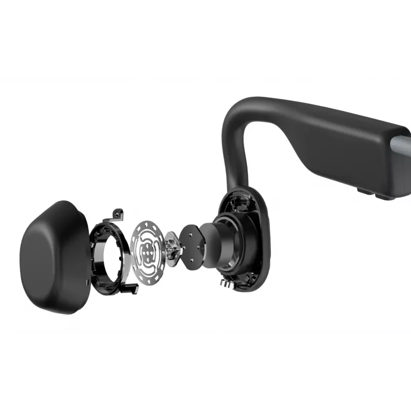 SHOKZ OpenMove slúchadlá bezdrôtové náhrdelné športové Bluetooth sivé
