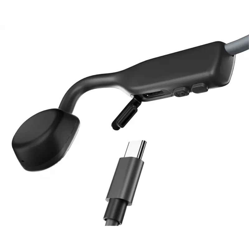 SHOKZ OpenMove slúchadlá bezdrôtové náhrdelné športové Bluetooth sivé