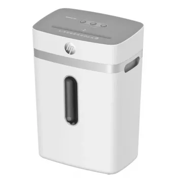 Skartovač HP OneShred 12CC čiastočný rez P-4 kapacita 12 listov šírka 22 cm 23 l kôš 4×35 mm 65 dB biela