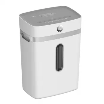 Skartovač HP OneShred 12CC čiastočný rez P-4 kapacita 12 listov šírka 22 cm 23 l kôš 4×35 mm 65 dB biela